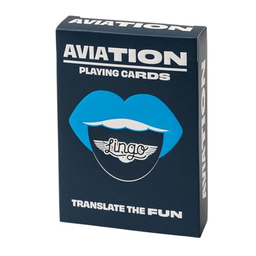 Aviation Lingo Spielkarten | Reise-Lernkarten | Lernen Sie den Luftfahrt-Slang-Wortschatz auf lustige und einfache Weise | 52 wichtige Übersetzungen | Pilot/Aero von Lingo