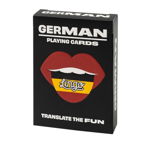 German- Lingo Playing Cards | Language Learning Game Set | Fun Visual Flashcard Deck To Increase Vocabulary and Pronunciation Skills - 54 Useful Phrases German- Lingo Playing Cards | Language Learning Game Set | Fun Visual Flashcard Deck To Increase Vocabulary and Pronunciation Skills - 54 Useful Phrases von Lingo