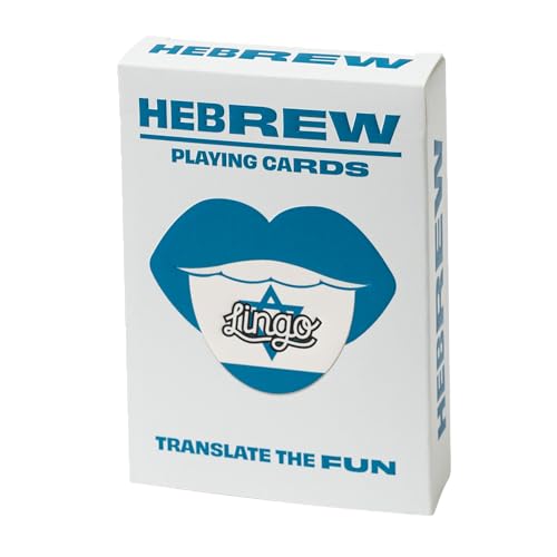 Hebräische Lingo Spielkarten | Reise-Lernkarten | Lernen Sie hebräische Vokabeln auf lustige und einfache Weise | 52 wichtige Übersetzungen von Lingo