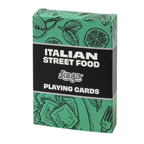 Italian Street Food Lingo Spielkarten | Italienische Street Food Rezepte & Tipps | Reise-Lernkarten-Deck von Lingo