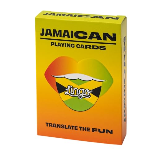 Jamaikanische Lingo Spielkarten, Reise-Lernkarten, Jamaikanischer Slang-Wortschatz auf lustige und einfache Weise, 52 wichtige Übersetzungen von Lingo