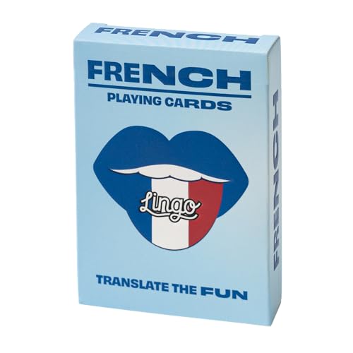 Learn French Lingo Playing Cards | Language Learning Game Set | Fun Visual Flashcard Deck To Increase Vocabulary and Pronunciation Skills - 54 Useful Phrases Learn French Lingo Playing Cards | Language Learning Game Set | Fun Visual Flashcard Deck To Increase Vocabulary and Pronunciation Skills - 54 Useful Phrases von Lingo