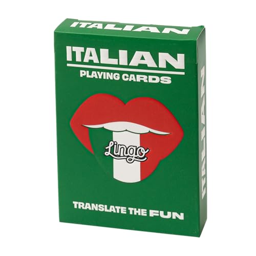 Lingo Spielkarten | Sprachlernspiel-Set | Lustiges visuelles Lernkarten-Deck zur Steigerung der Vokabel- und Aussprache (Italienisch) von Lingo