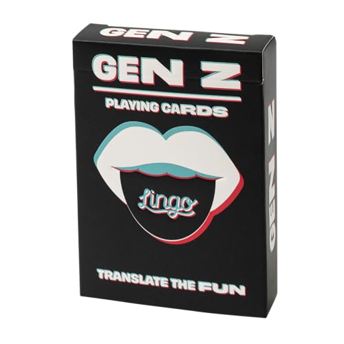 Lingo Spielkarten der Generation Z, Reise-Lernkarten, Lerne Slang Vokabeln der Generation Z, auf lustige und einfache Weise, 52 wichtige Übersetzungen von Lingo