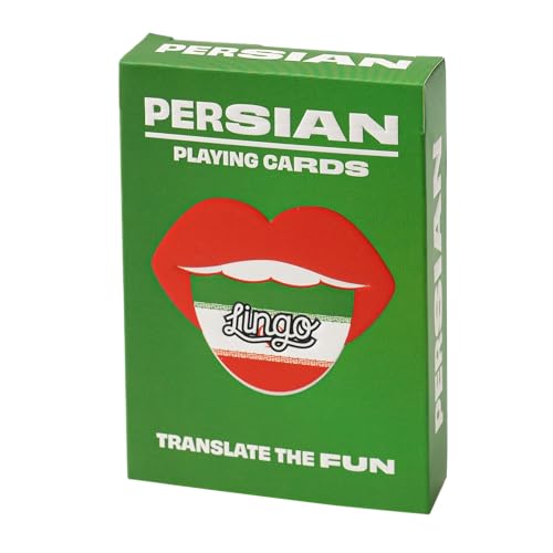 Persische Lingo Spielkarten | Reise-Lernkarten | Lernen Sie persischen Wortschatz auf lustige und einfache Weise | 52 wichtige Übersetzungen von Lingo