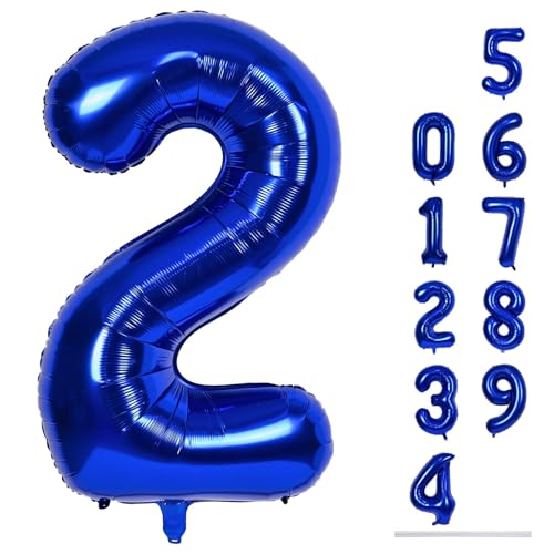 Geburtstag Zahlen Luftballon 2 jahre, 40" Groß Navy Blau Folienballon Zahl 2 für Junge, 101cm Marineblau Helium Ballon 2. Geburtstagsdeko, Zahlenballon 2 zum Mann Jubiläum Neujahr Party Deko Geburtstag Zahlen Luftballon 2 jahre, 40" Groß Navy Blau Folienballon Zahl 2 für Junge, 101cm Marineblau Helium Ballon 2. Geburtstagsdeko, Zahlenballon 2 zum Mann Jubiläum Neujahr Party Deko von Lingqiang
