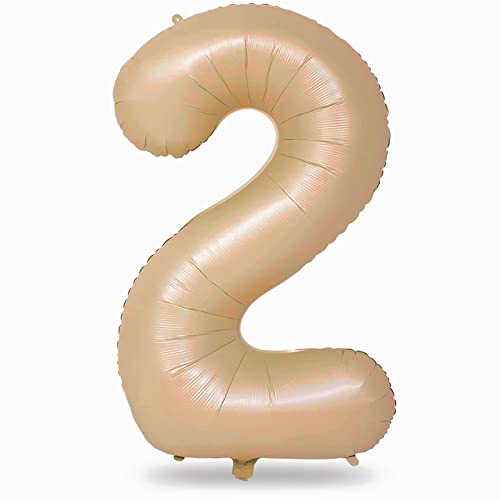 Luftballon 2. Geburtstag, Beige Folienballon Zahl 2 Schwarz, 40 Zoll XXL Braun Zahlen 2 Ballon Geburtstagsdeko für Mädchen Junge, Luftballon Zahl zum Mann Frau 2. Jubiläum Deko. Fliegt mit Helium Luftballon 2. Geburtstag, Beige Folienballon Zahl 2 Schwarz, 40 Zoll XXL Braun Zahlen 2 Ballon Geburtstagsdeko für Mädchen Junge, Luftballon Zahl zum Mann Frau 2. Jubiläum Deko. Fliegt mit Helium von Lingqiang