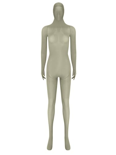 Linjinx Damen öl Glänzend Bodystocking Durchsichtig Jumpsuit Nylon Bodysuit mit Kopfmaske Frau Einteiler Strumpfhosen Clubwear A Grau Einheitsgröße Linjinx Damen öl Glänzend Bodystocking Durchsichtig Jumpsuit Nylon Bodysuit mit Kopfmaske Frau Einteiler Strumpfhosen Clubwear A Grau Einheitsgröße von Linjinx