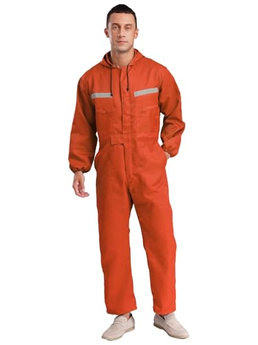 Linjinx Herren Arbeitskleidung Reflektierende Mechaniker Overalls Hohe Taillenumfang Jumpsuit mit Manschetten Schutzanzug Orange M Linjinx Herren Arbeitskleidung Reflektierende Mechaniker Overalls Hohe Taillenumfang Jumpsuit mit Manschetten Schutzanzug Orange M von Linjinx