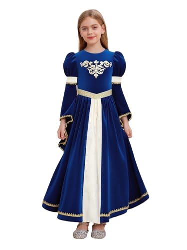 Linjinx Prinzessinnenkostüm für Mädchen Burgfräulein Kostüm Mittelalter Kleid Mit Trompetenärmel Kinderkostüm Renaissance Dame Faschingskostüme Königsblau 134-140 Linjinx Prinzessinnenkostüm für Mädchen Burgfräulein Kostüm Mittelalter Kleid Mit Trompetenärmel Kinderkostüm Renaissance Dame Faschingskostüme Königsblau 134-140 von Linjinx