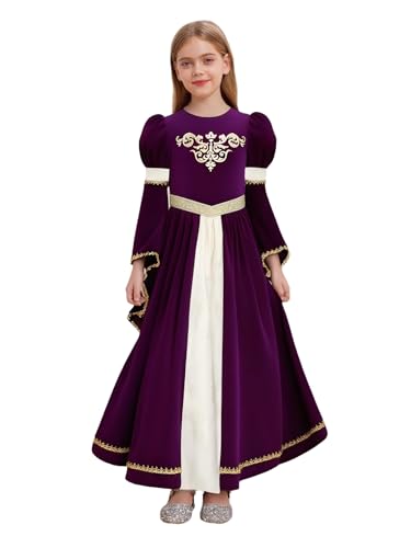 Linjinx Prinzessinnenkostüm für Mädchen Burgfräulein Kostüm Mittelalter Kleid Mit Trompetenärmel Kinderkostüm Renaissance Dame Faschingskostüme Lila 170 Linjinx Prinzessinnenkostüm für Mädchen Burgfräulein Kostüm Mittelalter Kleid Mit Trompetenärmel Kinderkostüm Renaissance Dame Faschingskostüme Lila 170 von Linjinx