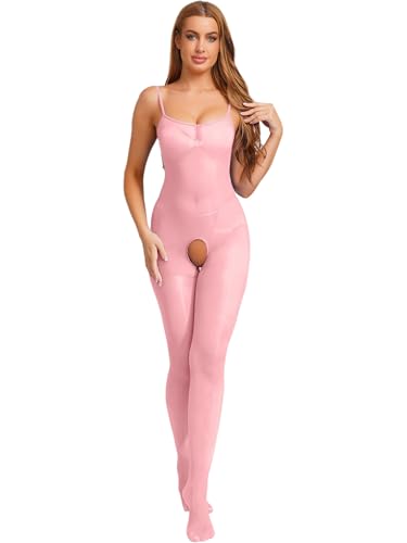 Linjinx damen slim fit Bodystocking Transparent Strumpfhose Ärmelloses bodysuit frauen Nylon Ganzkörper cut out Unterwäsche Rosa Einheitsgröße Linjinx damen slim fit Bodystocking Transparent Strumpfhose Ärmelloses bodysuit frauen Nylon Ganzkörper cut out Unterwäsche Rosa Einheitsgröße von Linjinx