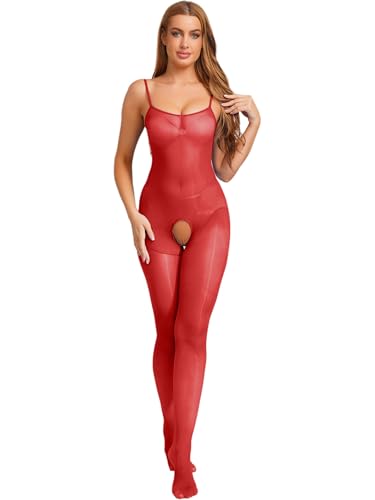 Linjinx damen slim fit Bodystocking Transparent Strumpfhose Ärmelloses bodysuit frauen Nylon Ganzkörper cut out Unterwäsche Rot Einheitsgröße Linjinx damen slim fit Bodystocking Transparent Strumpfhose Ärmelloses bodysuit frauen Nylon Ganzkörper cut out Unterwäsche Rot Einheitsgröße von Linjinx