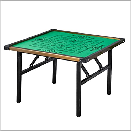 Linjolly Mahjong-Tisch, zusammenklappbar, Mahjong-Schachtisch, Doppelnutzung, einfacher Schachtisch, für drinnen und draußen, quadratisch, Mahjong-Tisch, Handreiben, Mahjong (Größe: 80 x 80 x 72 cm) von Linjolly