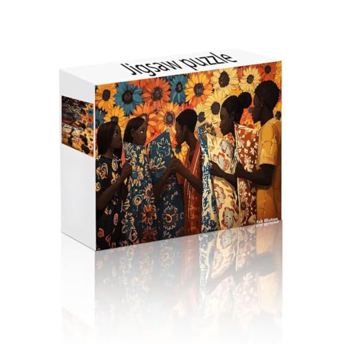 Puzzle Erwachsene 1000 Teile Afrika, Frau Puzzle Lernspiel Herausforderung Schwierigkeit, Vielfältig und Bunt Puzzlespiele, Freizeitaktivität Lustige Geschenke Wohndeko für Erwachsene ab 14 Jahren G-2 von Linncen