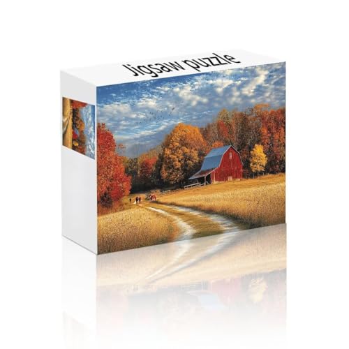 Puzzle Erwachsene 1000 Teile Bauernhof, Baum Puzzle Lernspiel Herausforderung Schwierigkeit, Vielfältig Bunt Puzzlespiele, Freizeitaktivität Lustige Geschenke Wohndeko für Erwachsene ab 14 Jahren U-7 von Linncen