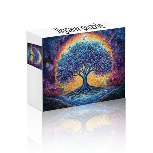Puzzle Erwachsene 1000 Teile Baum, Anlage Puzzle Lernspiel Herausforderung Schwierigkeit, Vielfältig und Bunt Puzzlespiele, Freizeitaktivität Lustige Geschenke Wohndeko für Erwachsene ab 14 Jahren N-3 von Linncen