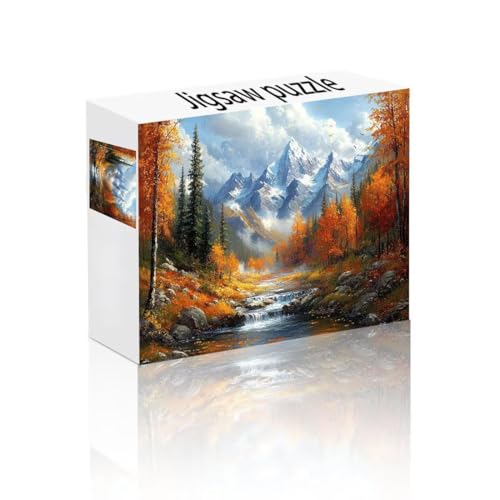 Puzzle Erwachsene 1000 Teile Berg, Baum Puzzle Lernspiel Herausforderung Schwierigkeit, Vielfältig und Bunt Puzzlespiele, Freizeitaktivität Lustige Geschenke Wohndeko für Erwachsene ab 14 Jahren C-0 von Linncen