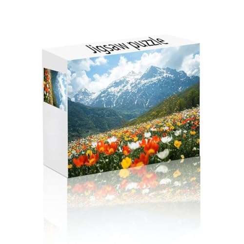 Puzzle Erwachsene 1000 Teile Berg, Blume Puzzle Lernspiel Herausforderung Schwierigkeit, Vielfältig und Bunt Puzzlespiele, Freizeitaktivität Lustige Geschenke Wohndeko für Erwachsene ab 14 Jahren K-8 von Linncen