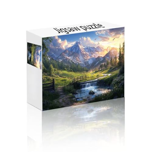 Puzzle Erwachsene 1000 Teile Berg, Landschaft Puzzle Lernspiel Herausforderung Schwierigkeit, Vielfältig Bunt Puzzlespiele, Freizeitaktivität Lustige Geschenke Wohndeko für Erwachsene ab 14 Jahren B-0 von Linncen