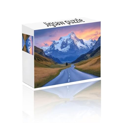 Puzzle Erwachsene 1000 Teile Berg, Landschaft Puzzle Lernspiel Herausforderung Schwierigkeit, Vielfältig Bunt Puzzlespiele, Freizeitaktivität Lustige Geschenke Wohndeko für Erwachsene ab 14 Jahren R-8 von Linncen