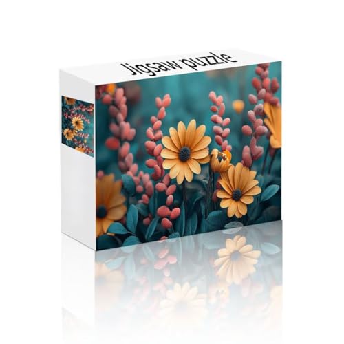 Puzzle Erwachsene 1000 Teile Blume, Anlage Puzzle Lernspiel Herausforderung Schwierigkeit, Vielfältig Bunt Puzzlespiele, Freizeitaktivität Lustige Geschenke Wohndeko für Erwachsene ab 14 Jahren H-3 von Linncen
