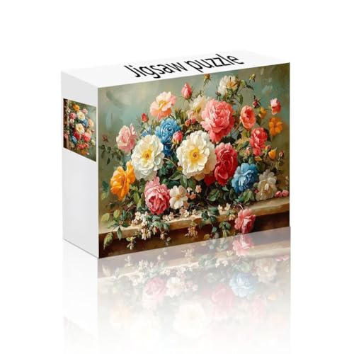 Puzzle Erwachsene 1000 Teile Blume, Anlage Puzzle Lernspiel Herausforderung Schwierigkeit, Vielfältig Bunt Puzzlespiele, Freizeitaktivität Lustige Geschenke Wohndeko für Erwachsene ab 14 Jahren R-7 von Linncen