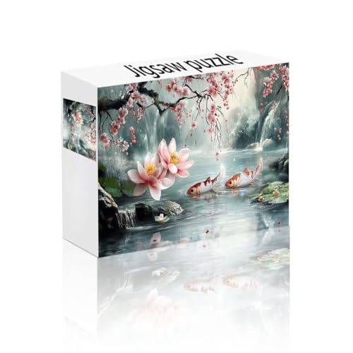 Puzzle Erwachsene 1000 Teile Blume, Fisch Puzzle Lernspiel Herausforderung Schwierigkeit, Vielfältig und Bunt Puzzlespiele, Freizeitaktivität Lustige Geschenke Wohndeko für Erwachsene ab 14 Jahren L-6 von Linncen