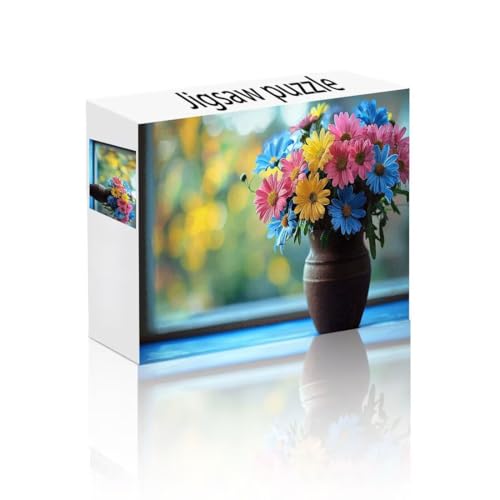 Puzzle Erwachsene 1000 Teile Blume, Gänseblümchen Puzzle Lernspiel Herausforderung Schwierigkeit, Vielfältig Puzzlespiele, Freizeitaktivität Lustige Geschenke Wohndeko für Erwachsene ab 14 Jahren K-7 von Linncen
