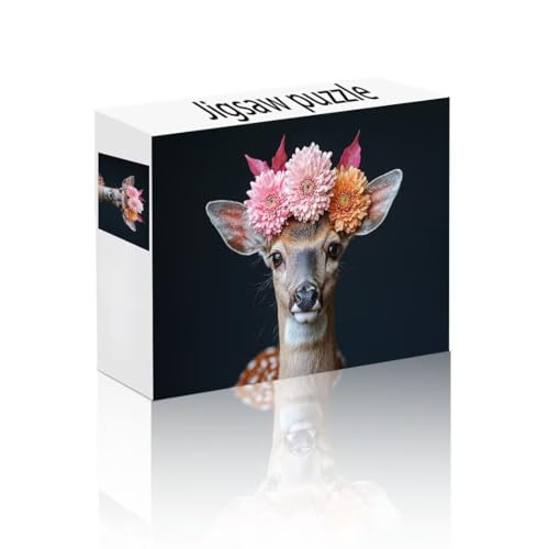 Puzzle Erwachsene 1000 Teile Blume, REH Puzzle Lernspiel Herausforderung Schwierigkeit, Vielfältig und Bunt Puzzlespiele, Freizeitaktivität Lustige Geschenke Wohndeko für Erwachsene ab 14 Jahren B-6 von Linncen