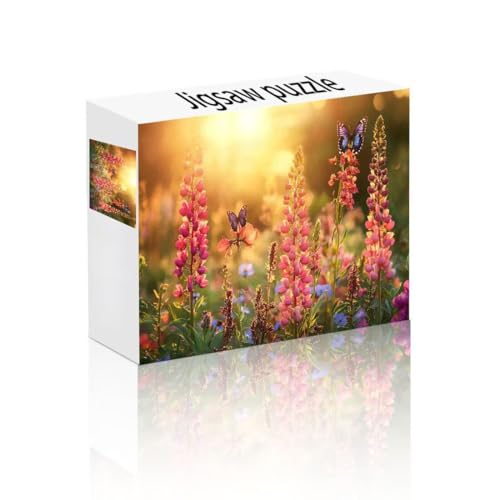 Puzzle Erwachsene 1000 Teile Blume, Schmetterling Puzzle Lernspiel Herausforderung Schwierigkeit, Vielfältig Puzzlespiele, Freizeitaktivität Lustige Geschenke Wohndeko für Erwachsene ab 14 Jahren R-9 von Linncen