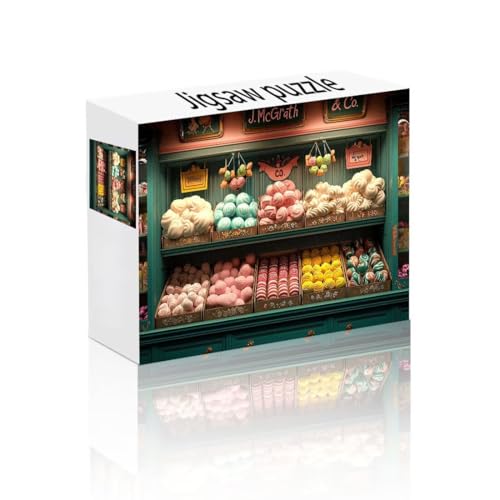 Puzzle Erwachsene 1000 Teile Dessert-Shop, Gebäck Puzzle Lernspiel Herausforderung Schwierigkeit, Vielfältig Puzzlespiele, Freizeitaktivität Lustige Geschenke Wohndeko für Erwachsene ab 14 Jahren R-3 von Linncen