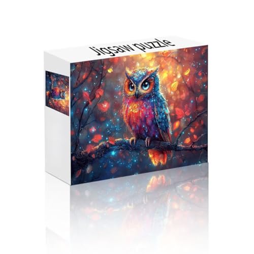 Puzzle Erwachsene 1000 Teile Eule, Niedlich Puzzle Lernspiel Herausforderung Schwierigkeit, Vielfältig Bunt Puzzlespiele, Freizeitaktivität Lustige Geschenke Wohndeko für Erwachsene ab 14 Jahren Z-2 von Linncen