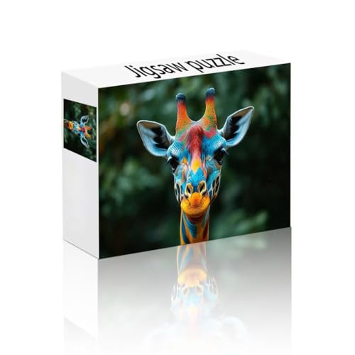 Puzzle Erwachsene 1000 Teile Giraffe, Tier Puzzle Lernspiel Herausforderung Schwierigkeit, Vielfältig Bunt Puzzlespiele, Freizeitaktivität Lustige Geschenke Wohndeko für Erwachsene ab 14 Jahren C-7 von Linncen