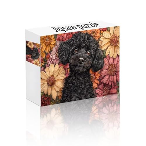 Puzzle Erwachsene 1000 Teile Hund, Gänseblümchen Puzzle Lernspiel Herausforderung Schwierigkeit, Vielfältig Puzzlespiele, Freizeitaktivität Lustige Geschenke Wohndeko für Erwachsene ab 14 Jahren C-2 von Linncen