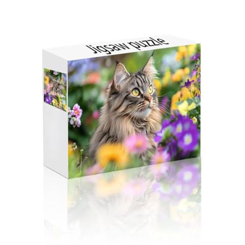 Puzzle Erwachsene 1000 Teile Katze, Cool Puzzle Lernspiel Herausforderung Schwierigkeit, Vielfältig und Bunt Puzzlespiele, Freizeitaktivität Lustige Geschenke Wohndeko für Erwachsene ab 14 Jahren K-9 von Linncen