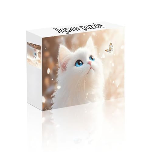 Puzzle Erwachsene 1000 Teile Katze, Niedlich Puzzle Lernspiel Herausforderung Schwierigkeit, Vielfältig Bunt Puzzlespiele, Freizeitaktivität Lustige Geschenke Wohndeko für Erwachsene ab 14 Jahren X-8 von Linncen