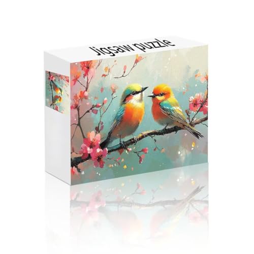 Puzzle Erwachsene 1000 Teile Kirschblüten, Vogel Puzzle Lernspiel Herausforderung Schwierigkeit, Vielfältig Puzzlespiele, Freizeitaktivität Lustige Geschenke Wohndeko für Erwachsene ab 14 Jahren Y-1 von Linncen
