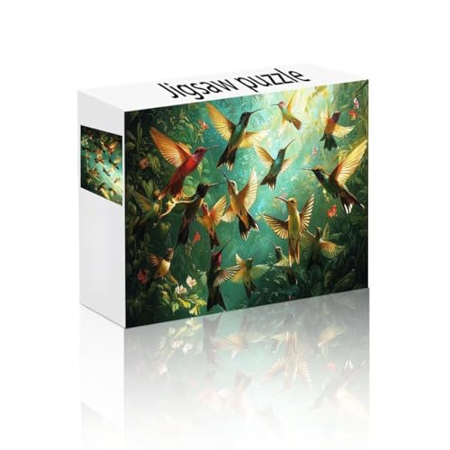 Puzzle Erwachsene 1000 Teile Kolibri, Tier Puzzle Lernspiel Herausforderung Schwierigkeit, Vielfältig Bunt Puzzlespiele, Freizeitaktivität Lustige Geschenke Wohndeko für Erwachsene ab 14 Jahren Q-9 von Linncen