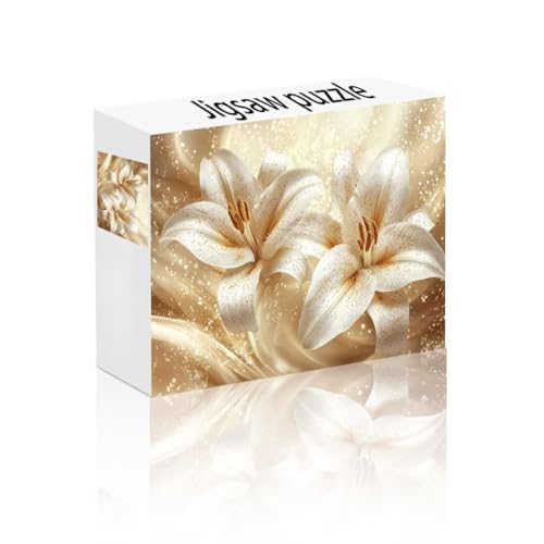 Puzzle Erwachsene 1000 Teile Lilie, Traum Puzzle Lernspiel Herausforderung Schwierigkeit, Vielfältig und Bunt Puzzlespiele, Freizeitaktivität Lustige Geschenke Wohndeko für Erwachsene ab 14 Jahren W-7 von Linncen