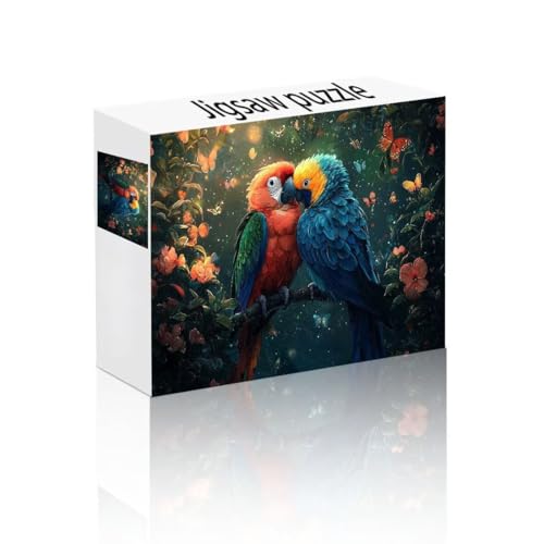 Puzzle Erwachsene 1000 Teile Papagei, Schmetterling Puzzle Lernspiel Herausforderung Schwierigkeit, Vielfältig Bunt Puzzlespiele, Freizeitaktivität Lustige Geschenke für Erwachsene ab 14 Jahren F-1 von Linncen