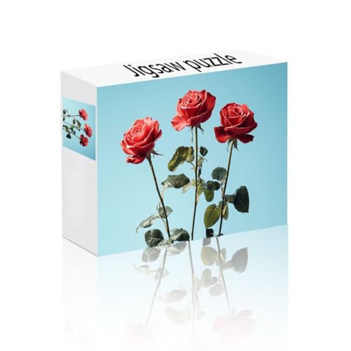 Puzzle Erwachsene 1000 Teile Rose, Blume Puzzle Lernspiel Herausforderung Schwierigkeit, Vielfältig und Bunt Puzzlespiele, Freizeitaktivität Lustige Geschenke Wohndeko für Erwachsene ab 14 Jahren A-9 von Linncen