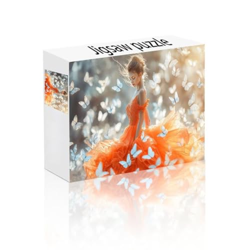 Puzzle Erwachsene 1000 Teile Schmetterling, Mädchen Puzzle Lernspiel Herausforderung Schwierigkeit, Vielfältig Bunt Puzzlespiele, Freizeitaktivität Lustige Geschenke für Erwachsene ab 14 Jahren C-2 von Linncen
