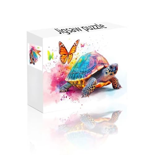 Puzzle Erwachsene 1000 Teile Schmetterling, Schildkröte Puzzle Lernspiel Herausforderung Schwierigkeit, Vielfältig Puzzlespiele, Freizeitaktivität Lustige Geschenke für Erwachsene ab 14 Jahren J-8 von Linncen