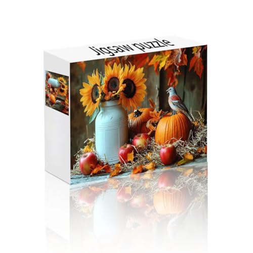 Puzzle Erwachsene 1000 Teile Sonnenblume, Kürbis Puzzle Lernspiel Herausforderung Schwierigkeit, Vielfältig Puzzlespiele, Freizeitaktivität Lustige Geschenke Wohndeko für Erwachsene ab 14 Jahren P-6 Puzzle Erwachsene 1000 Teile Sonnenblume, Kürbis Puzzle Lernspiel Herausforderung Schwierigkeit, Vielfältig Puzzlespiele, Freizeitaktivität Lustige Geschenke Wohndeko für Erwachsene ab 14 Jahren P-6 von Linncen