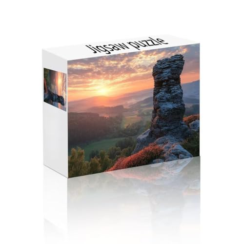 Puzzle Erwachsene 1000 Teile Sonnenuntergang, Landschaft Puzzle Lernspiel Herausforderung Schwierigkeit, Vielfältig Puzzlespiele, Freizeitaktivität Lustige Geschenke für Erwachsene ab 14 Jahren E-7 von Linncen