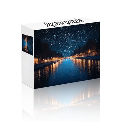 Puzzle Erwachsene 1000 Teile Sternenhimmel, See Puzzle Lernspiel Herausforderung Schwierigkeit, Vielfältig Puzzlespiele, Freizeitaktivität Lustige Geschenke Wohndeko für Erwachsene ab 14 Jahren Q-1 von Linncen