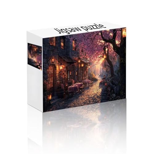 Puzzle Erwachsene 1000 Teile Straße, Baum Puzzle Lernspiel Herausforderung Schwierigkeit, Vielfältig und Bunt Puzzlespiele, Freizeitaktivität Lustige Geschenke Wohndeko für Erwachsene ab 14 Jahren N-2 von Linncen