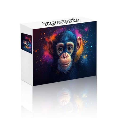 Puzzle Erwachsene 140 Teile AFFE, Cool Puzzle Lernspiel Herausforderung Schwierigkeit, Vielfältig und Bunt Puzzlespiele, Freizeitaktivität Lustige Geschenke Wohndeko für Erwachsene ab 14 Jahren O-3 von Linncen