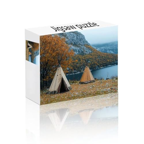 Puzzle Erwachsene 140 Teile Berg, Zelt Puzzle Lernspiel Herausforderung Schwierigkeit, Vielfältig und Bunt Puzzlespiele, Freizeitaktivität Lustige Geschenke Wohndeko für Erwachsene ab 14 Jahren L-5 von Linncen